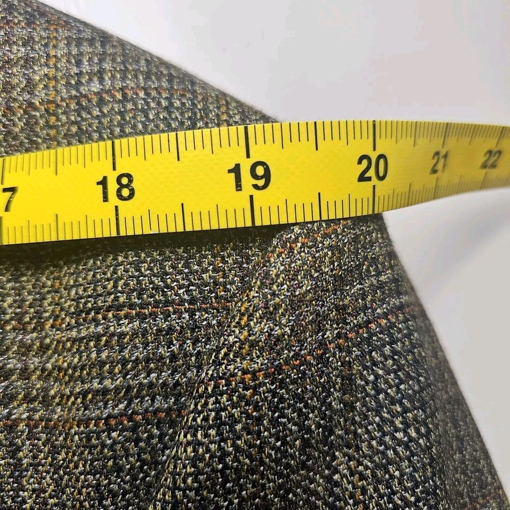Vito Rufolo Sport Coat Jacket 100% Wool 42R Made in Italy Brown Windowpane Plaid - Picture 6 of 11